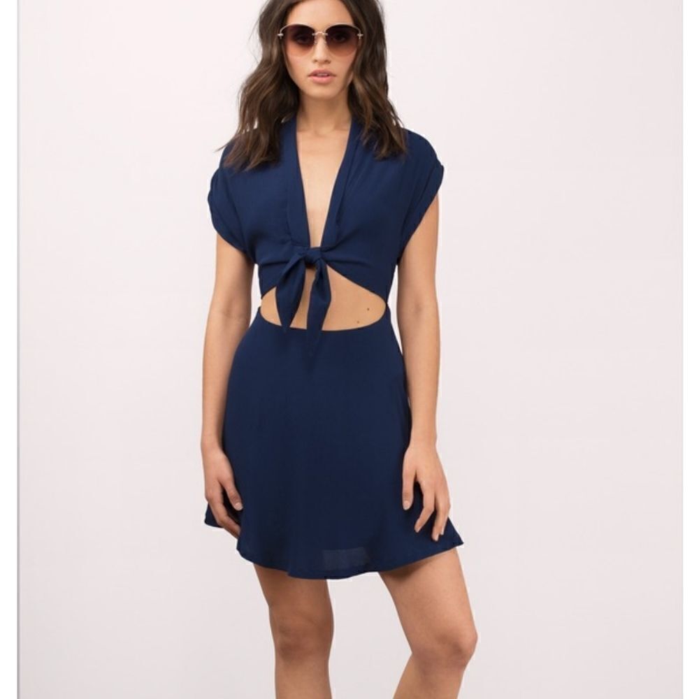 Tobi Navy Skater Dress 